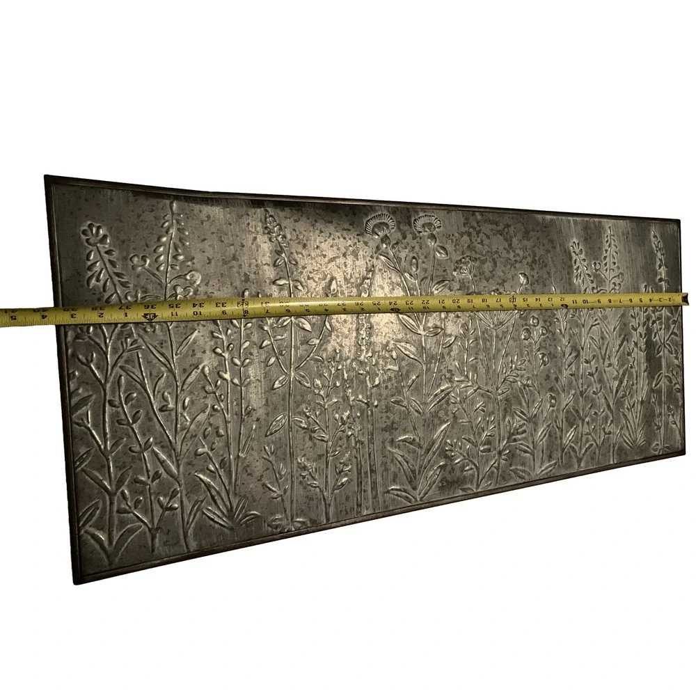 Large Botanical Metal Wall Art Rustic Farmhouse Wildflower Galvanized Decor 40